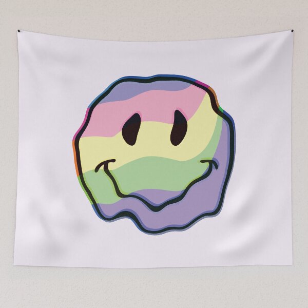 Item preview, Colorful melting smiley face designed and sold by Nikamii.