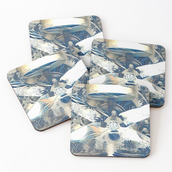 Item preview, AI Art No.9 - Man at the Crossroads as The Great Wave off Kanagawa designed and sold by a-initiative.