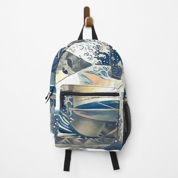 Item preview, AI Art No.9 - Man at the Crossroads as The Great Wave off Kanagawa designed and sold by a-initiative.