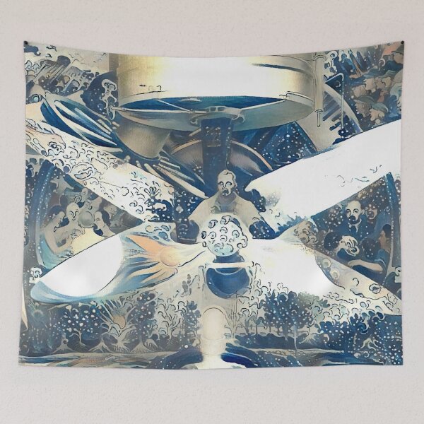 Artikelvorschau, AI Art No.9 - Man at the Crossroads als The Great Wave vor Kanagawa entworfen und verkauft von a-initiative.