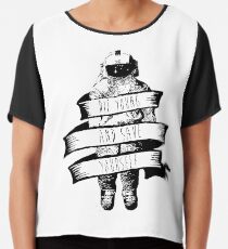 Band umwickelt Astronaut Zitat Chiffontop