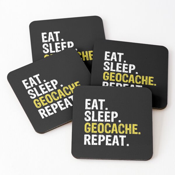 Item preview, Eat Sleep Geocache Repeat Geocaching Long Sleeve T-Shirt designed and sold by ryannokune.