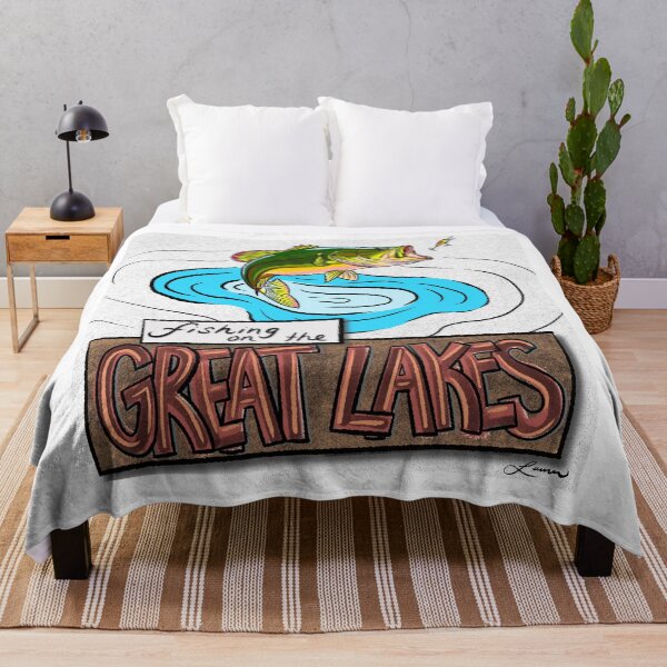 Item preview, Great Lakes Fishing designed and sold by GeoMeetsArt.