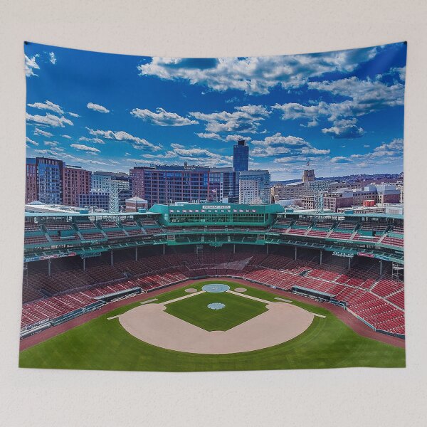 Item preview, Fenway, Boston baseball stadium, ball field, outfield view, Boston Skyline, beantown designed and sold by Nostrathomas66.