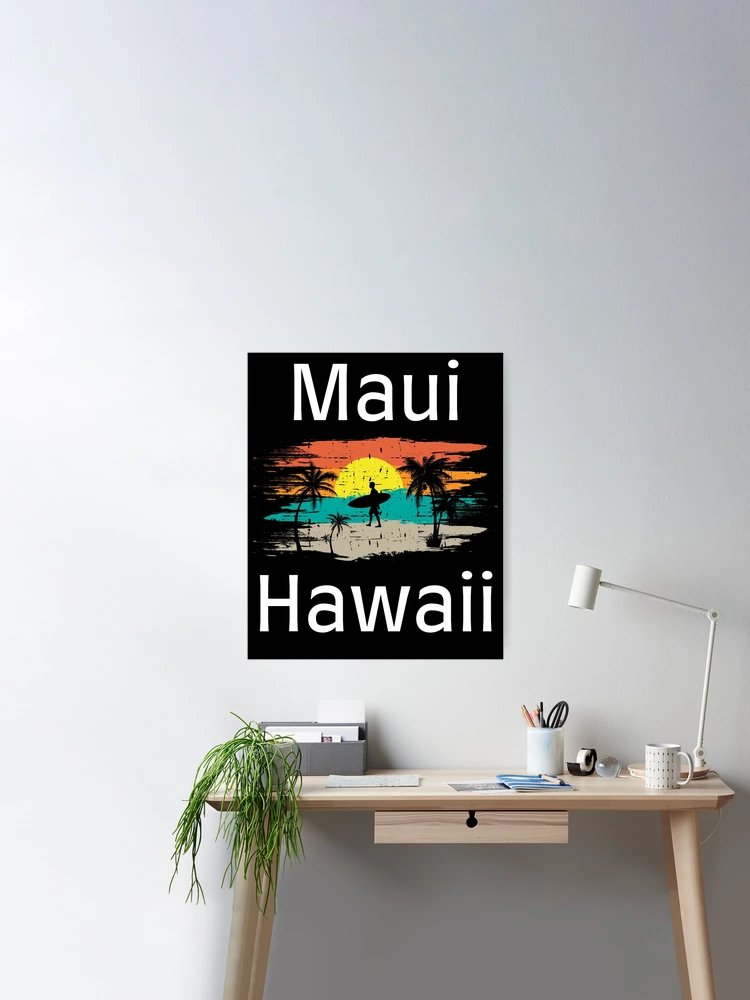  Maui Print Black And White Ocean, Maui Wall Art, Maui Poster,  Maui Photo, Maui Wall Décor, Hawaii, U Art Wall Decoration Poster Family  Bar Restaurant Garage Cafe Art Sign Gift 20x30inch(50x75cm)