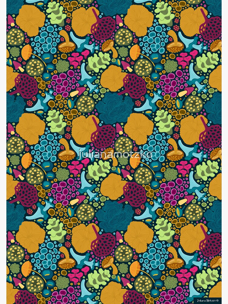 Colorful Fungi Pattern by julianamotzko