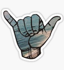 Beach Hand Shaka Sticker