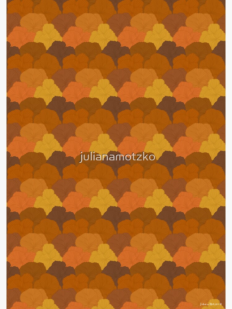 Autumn Colors Fungi Pattern by julianamotzko