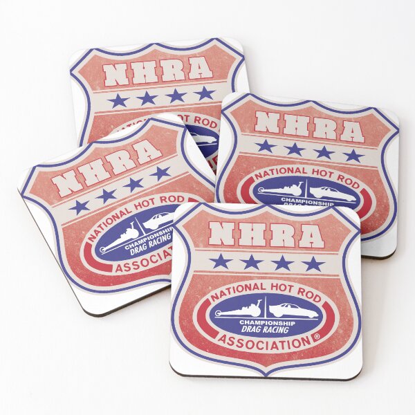 Vintage, distressed NHRA logo Coasters (Set of 4)