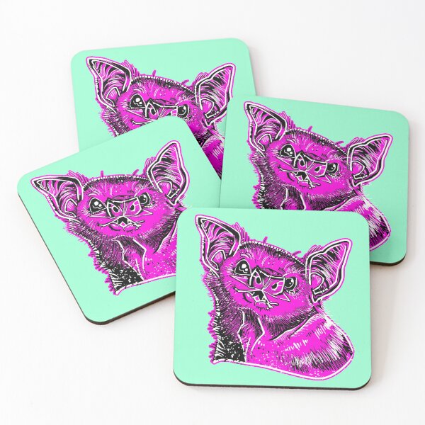 Item preview, GOT BLOOD? Neon cute Vampire bat face shirt  designed and sold by Deathoftheself.