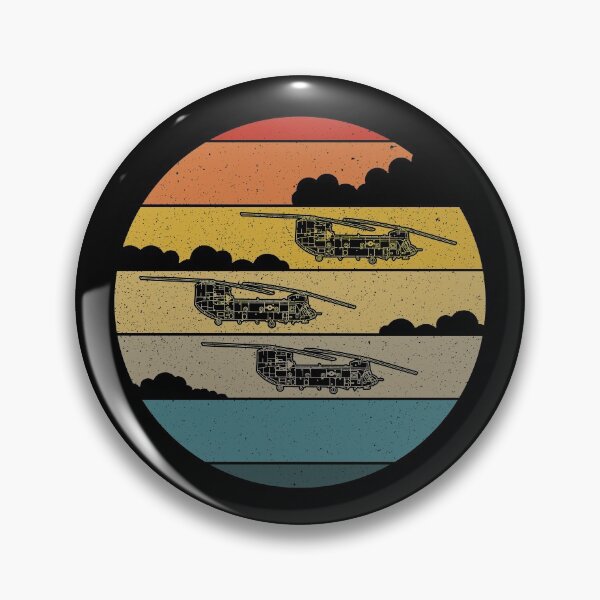 Item preview, CH47 Chinook Retro Sunset Helicopter Flying CH-47 Chinook Gear designed and sold by DynamicDesign.