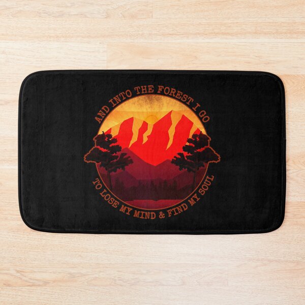 Item preview, Sunset Mountain Lake Vacation and Quote- Into the Forest I Go To Lose My Mind and Find My Soul - Nature Outdoors Quote For Outdoors Nature Lover Gift  designed and sold by VisionQuestArts.