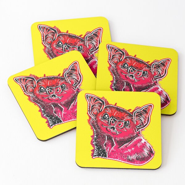 Item preview, GOT BLOOD? Neon cute Vampire bat face shirt RED designed and sold by Deathoftheself.