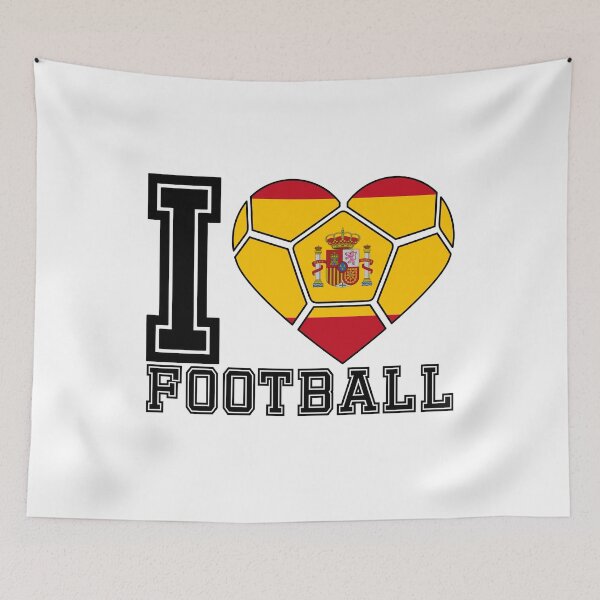 Item preview, I Heart Spain Football / Soccer Flag Graphic #2 designed and sold by iheartsport.