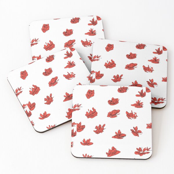 Item preview, Red Abstract Flowers Art designed and sold by hopecope.