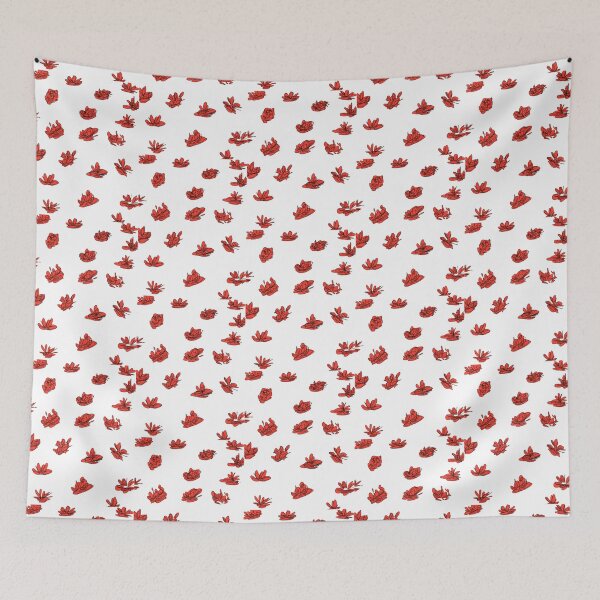 Item preview, Red Abstract Flowers Art designed and sold by hopecope.
