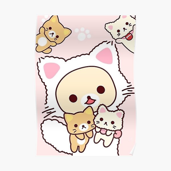 Cute rilakkuma cat Poster