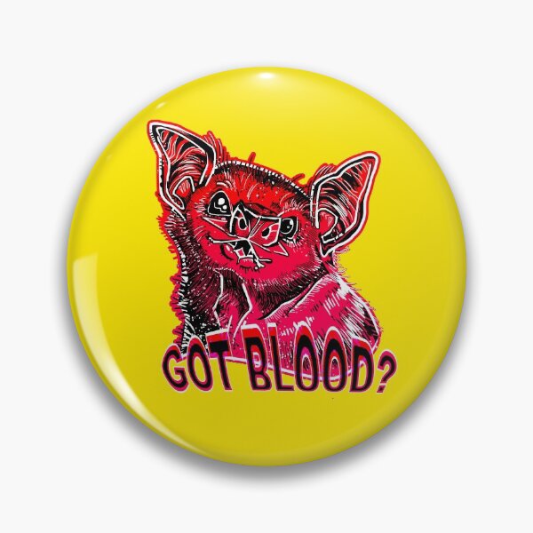 Item preview, GOT BLOOD? Neon cute Vampire bat face shirt RED 2 designed and sold by Deathoftheself.