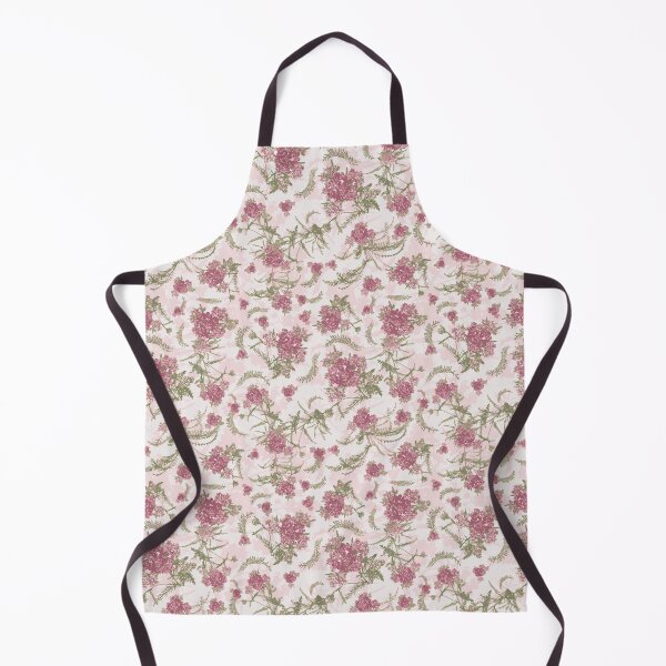 Item preview, Pink Yarrow and Leaves Vintage Style Pattern designed and sold by cozycaroline.