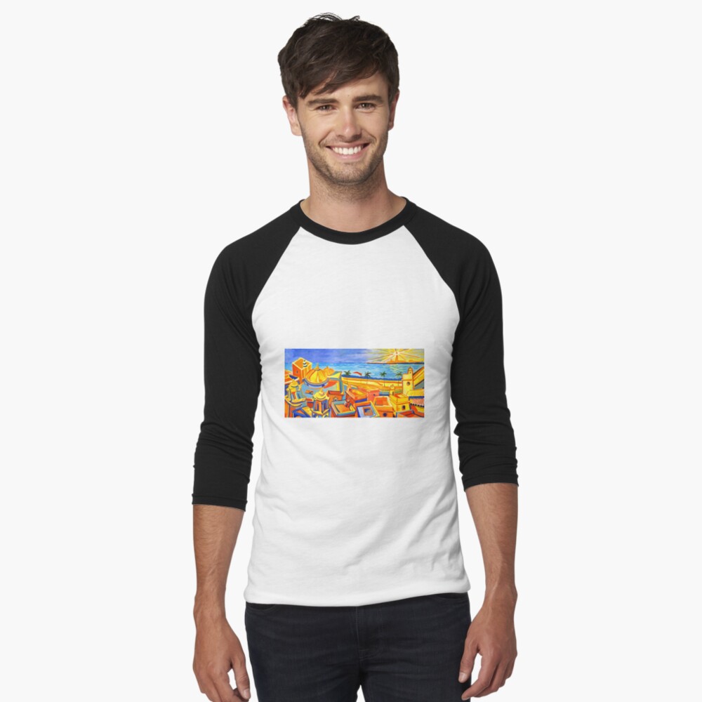Vista previa del artículo con la obra «Camiseta ¾ estilo béisbol», diseñado y vendido por Islakartare.