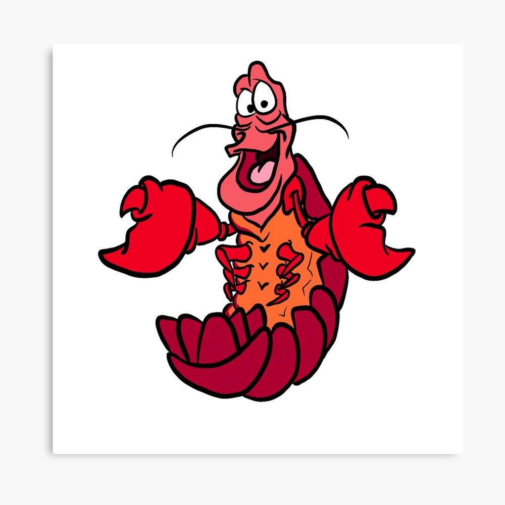 Sébastien La Petite Sirène Crabe Ou Homard Impression photo « Sebastian le crabe en homard », par Glibly | Redbubble