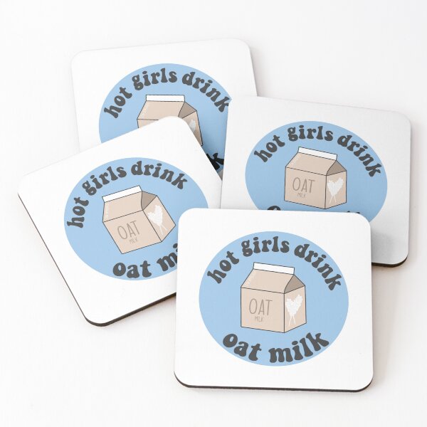 Item preview, hot girls drink oat milk circle designed and sold by ibella328.