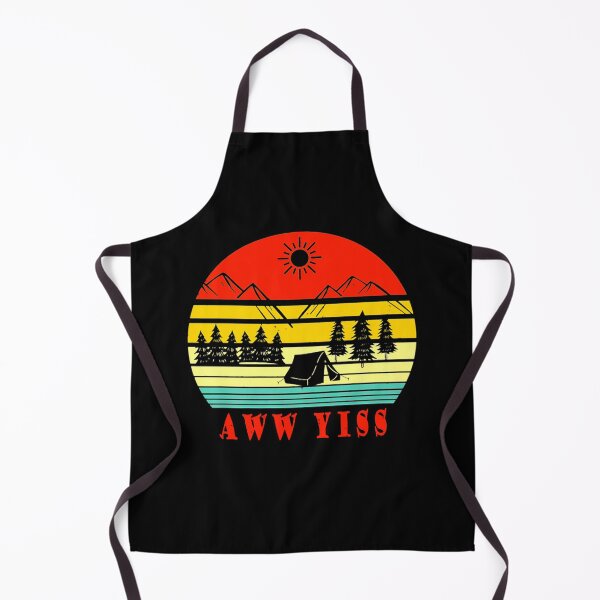 Item preview, Aww Yiss Funny Camping Outdoors Retro Mountains Forest Nature Gift for Outdoorsmen designed and sold by VisionQuestArts.