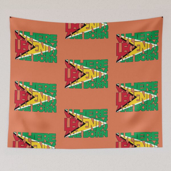 Item preview, Guyana Flag - Where Legends Are Born - Guyanese - Soca Mode designed and sold by Soca-Mode.
