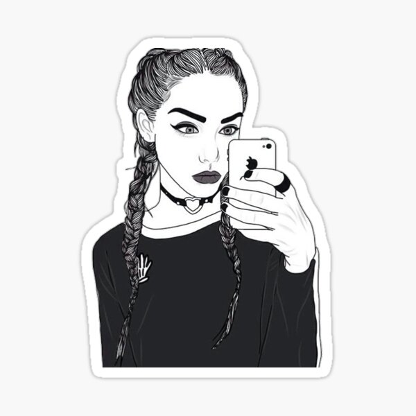 Tumblr Girl Sticker for Sale by Sophperez