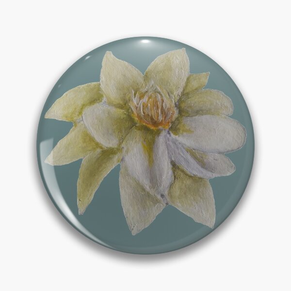 Item preview, Acrylic Yellow Flower in blue designed and sold by MilesOfArt.