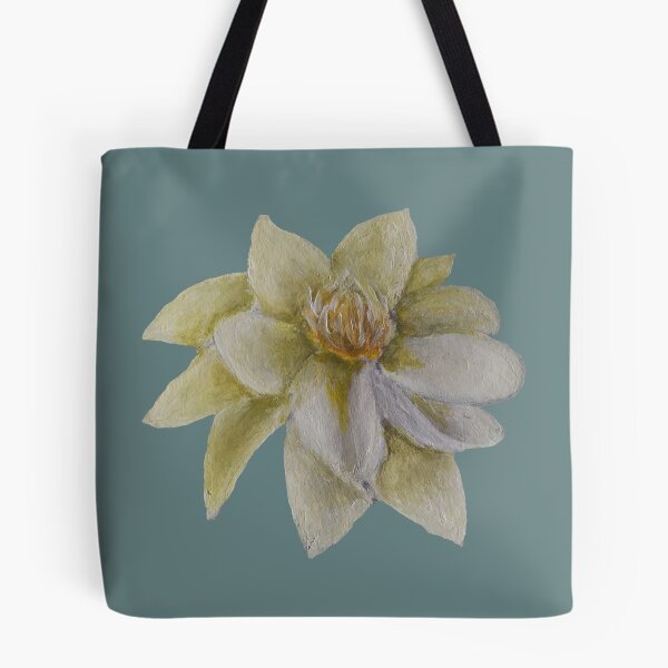 Item preview, Acrylic Yellow Flower in blue designed and sold by MilesOfArt.