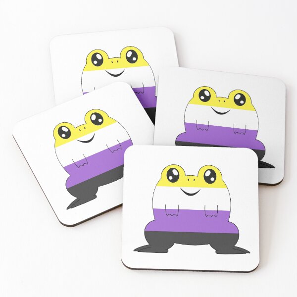 Item preview, Non-Binary Pride Frog designed and sold by budgettsFrogs.