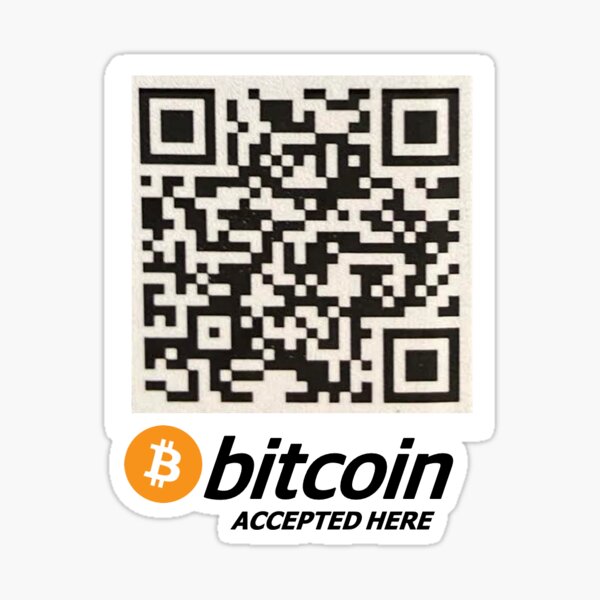 Buy Personalised Bitcoin Wallet Sticker with QR Code with Bitcoin