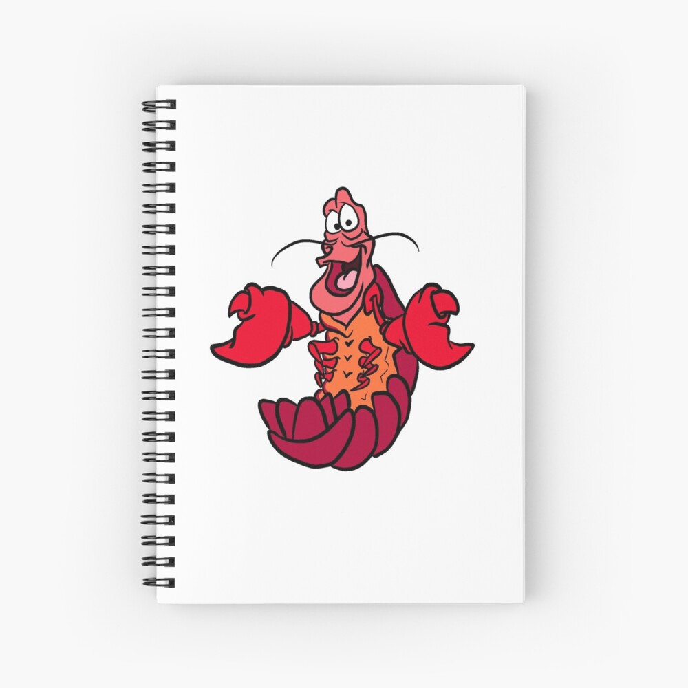 Sébastien La Petite Sirène Crabe Ou Homard Cahier à spirale « Sebastian le crabe en homard », par Glibly | Redbubble