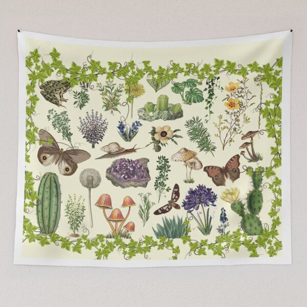 Item preview, Vintage cottage core tapestry designed and sold by Sidney Tsui.