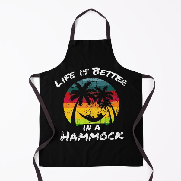 Item preview, Life is Better in a Hammock - Lazy Day Leisure Relaxation Recreation Travel Vacation and Tropical Palm Trees Retro Gift designed and sold by VisionQuestArts.