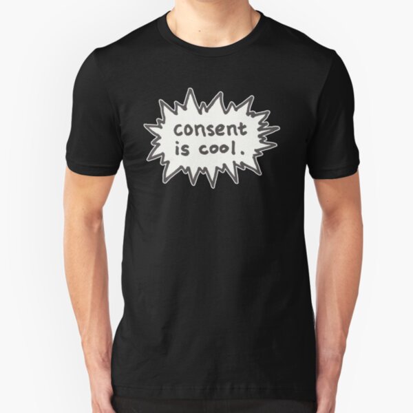 Consent is Cool Comic Flash Slim Fit T-Shirt