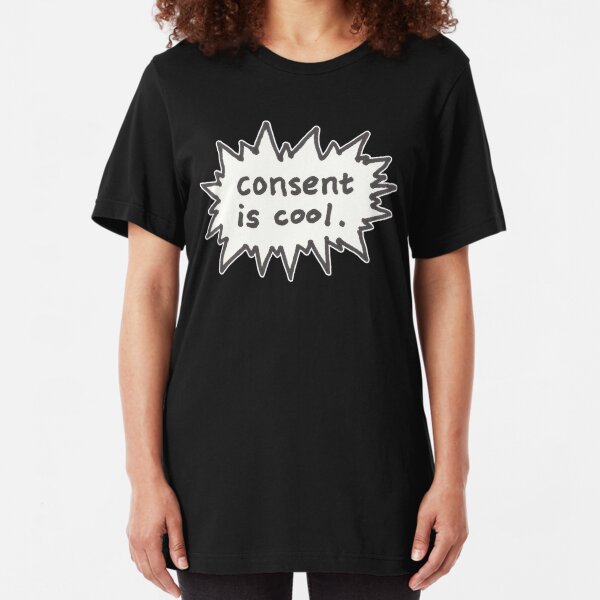 Consent is Cool Comic Flash Slim Fit T-Shirt