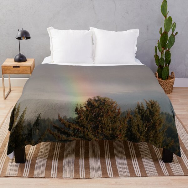 Item preview, Arco iris sobre árboles y montañas designed and sold by KsbAesthetics.