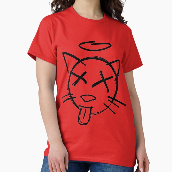 Salty De Vito Cat Logo | Red Classic T-Shirt