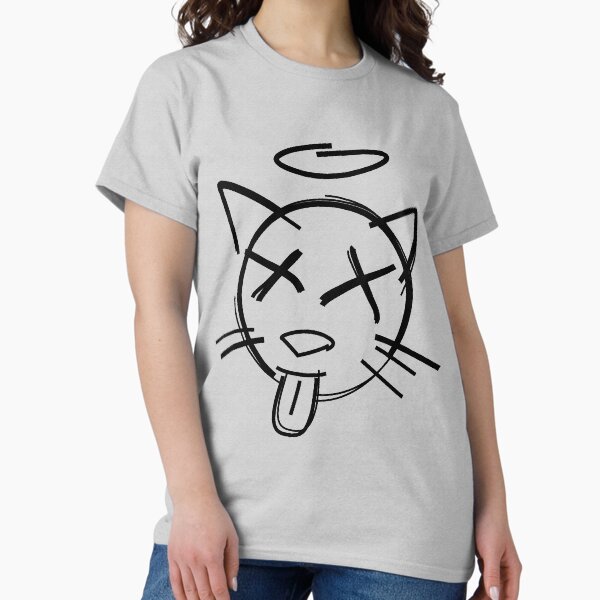 Salty De Vito Cat Logo | Gray Classic T-Shirt