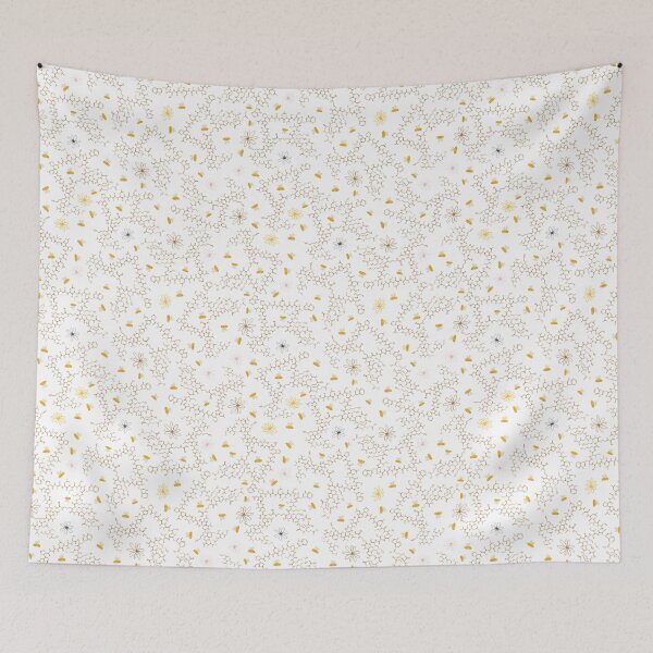 Item preview, Cute Bees, Flowers, and Melittin Molecules in Watercolor designed and sold by fogoosherie.