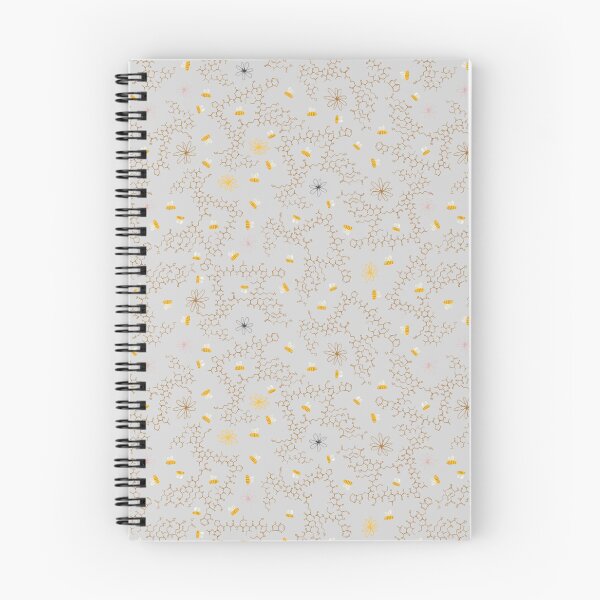 Item preview, Cute Bees, Flowers, and Melittin Molecules in Watercolor On Grey designed and sold by fogoosherie.