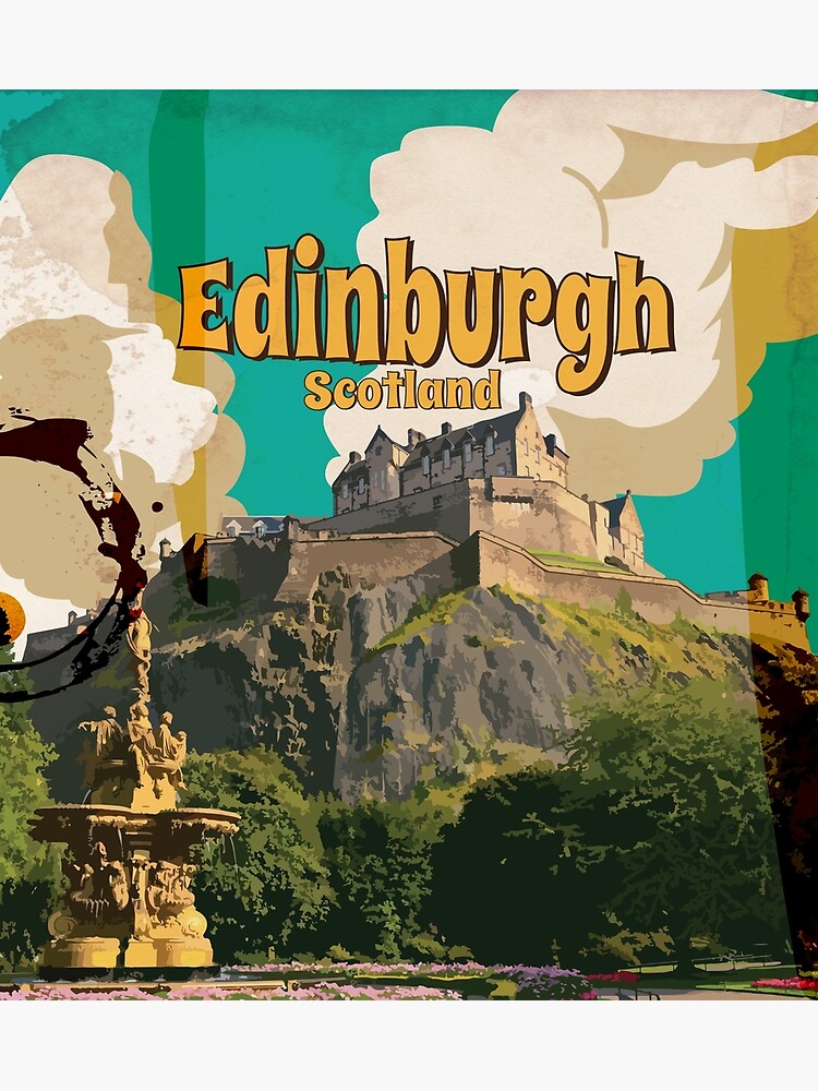"Edinburgh vintage travel poster" Poster for Sale by vectorwebstore
