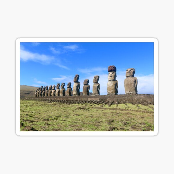 Moai Stone FACE Sticker for Sale by 9DesignArt