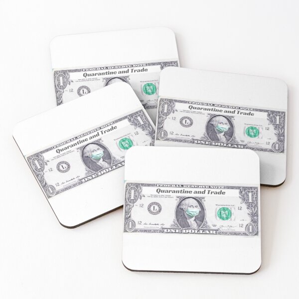 Item preview, Dollar Bill with Mask - Quarantine and Trade  designed and sold by WallStreet Arts.