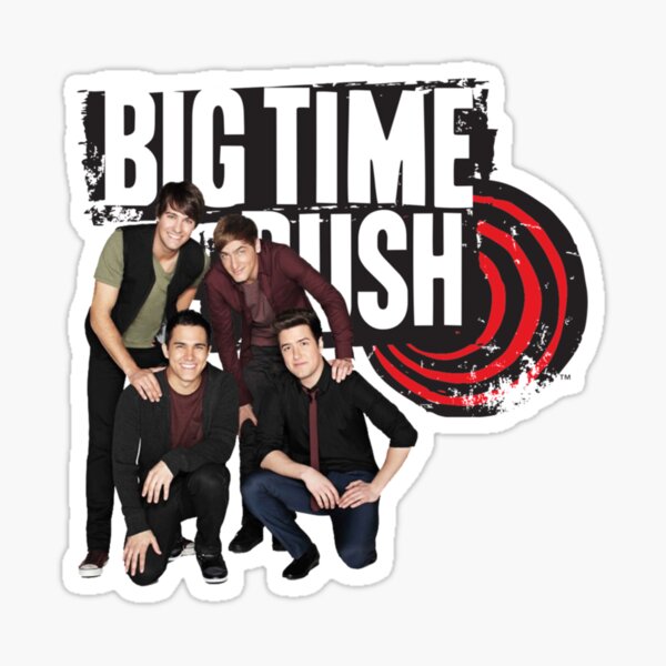 Big Time Rush Logo And Members Sticker By Miadoesart Redbubble