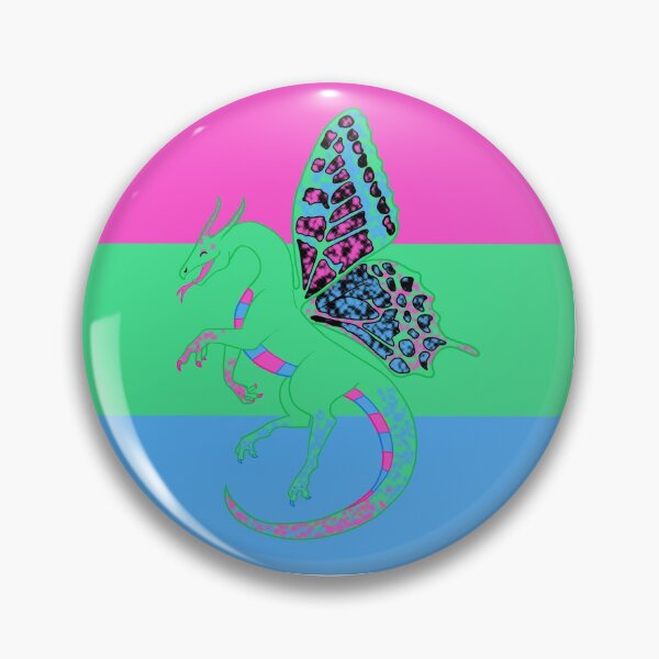 Item preview, Polysexual Pride Fae Dragon With Flag designed and sold by Zac Stigdon.