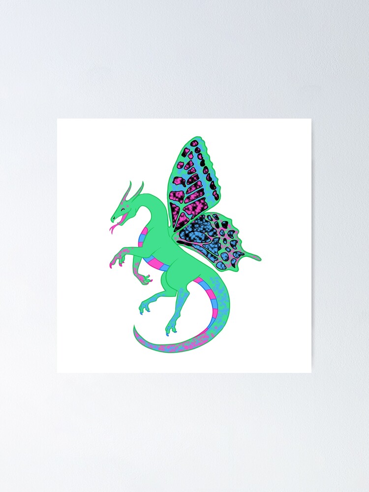 Polysexual Pride Fae Dragon Poster For Sale By Stupidmasky Redbubble