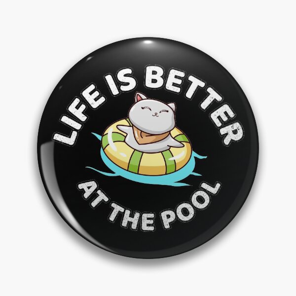 Item preview, Life Is Better At The Pool - Cute Cat designed and sold by ildafdhome.